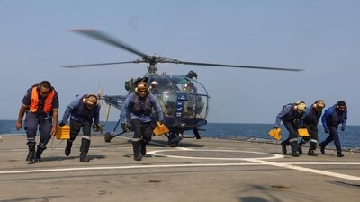 All 44 international trainees from 9 countries, trained rigorously before setting sail aboard the INS Sunayna (PIB India/X) All 44 international trainees from 9 countries, trained rigorously before setting sail aboard the INS Sunayna (PIB India/X)