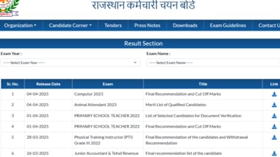 Rajasthan Pashu Parichar result is available on RSSB website (Screenshot, official website) Rajasthan Pashu Parichar result is available on RSSB website (Screenshot, official website)