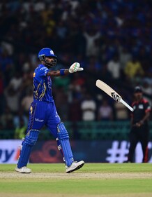 MI skipper Hardik Pandya during the match (DeepakGupta/HT)