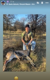 Austin Metcalf posted a picture with a deer (Instagram/Austin Metcalf) Austin Metcalf posted a picture with a deer (Instagram/Austin Metcalf)