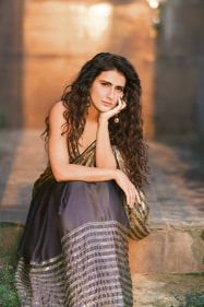 Outfit: Reynu Taandon | Fatima embraces high drama in a black georgette sari by Reynu Taandon. With intricate zardozi embroidery and shimmering sequins, the look is pure after-dark glamour. (Photo: Tejas Nerurkar)