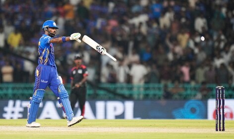 Mumbai Indians' Hardik Pandya throws his bat during an Indian Premier League (IPL) 2025 cricket match between Mumbai Indians and Lucknow Super Giants (PTI) Mumbai Indians' Hardik Pandya throws his bat during an Indian Premier League (IPL) 2025 cricket match between Mumbai Indians and Lucknow Super Giants (PTI)