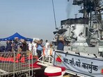 Security forces load humanitarian aid in INS Karmuk under Operation Brahma to assist earthquake-hit Myanmar. Security forces load humanitarian aid in INS Karmuk under Operation Brahma to assist earthquake-hit Myanmar.