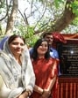 Parvesh Verma and BJP MP Bansuri Swaraj lay the foundation stone of a culvert bridge at Ratan Lal Sahdev Marg on Saturday. (ANI) Parvesh Verma and BJP MP Bansuri Swaraj lay the foundation stone of a culvert bridge at Ratan Lal Sahdev Marg on Saturday. (ANI)