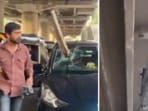The driver narrowly escaped, while reactions on Reddit compared it to a Final Destination movie scene. The driver narrowly escaped, while reactions on Reddit compared it to a Final Destination movie scene.