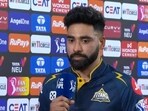Mohammed Siraj during his post-match interview after GT's win against SRH