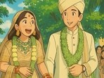 Parineeti Chopra reacted to her Studio Ghibli-style wedding pictures.