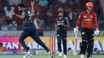 Mohammed Siraj returned with figures of 4/17. Meanwhile, Sai Kishore and Prasidh Krishna took two-wicket hauls respectively. (REUTERS)