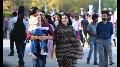 Even on Sunday, the maximum temperature in Chandigarh rose from 34.8°C on Saturday to 37.4°C, 4.4 degrees above normal and highest so far this year. (Keshav Singh/HT) Even on Sunday, the maximum temperature in Chandigarh rose from 34.8°C on Saturday to 37.4°C, 4.4 degrees above normal and highest so far this year. (Keshav Singh/HT)