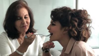 Jacqueline Fernandez's mother was hospitalised for a few weeks. Jacqueline Fernandez's mother was hospitalised for a few weeks.