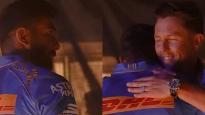 Jasprit Bumrah meets Trent Boult after joining MI squad (X) Jasprit Bumrah meets Trent Boult after joining MI squad (X)