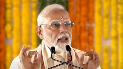 Prime Minister Narendra Modi addresses a gathering in Rameswaram, Tamil Nadu. (PTI) Prime Minister Narendra Modi addresses a gathering in Rameswaram, Tamil Nadu. (PTI)