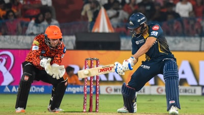 Shubman Gill remained unbeaten for GT, smacking 61* runs off 43 balls. (PTI) Shubman Gill remained unbeaten for GT, smacking 61* runs off 43 balls. (PTI)