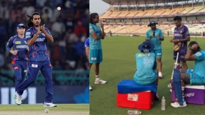 Digvesh Rathi finally explained the reason behind his ‘notebook celebration’ (Reuters/KKR X Screengrab) Digvesh Rathi finally explained the reason behind his ‘notebook celebration’ (Reuters/KKR X Screengrab)