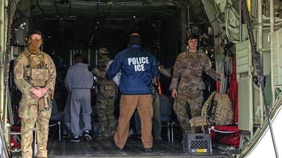 US Transportation Command supports Immigration and Customs Enforcement deportation flights by providing military airlift, Fort Bliss, Texas,. (AFP) US Transportation Command supports Immigration and Customs Enforcement deportation flights by providing military airlift, Fort Bliss, Texas,. (AFP)