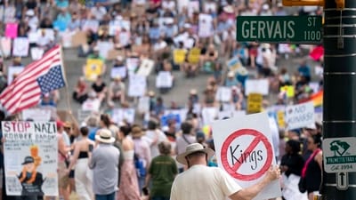 Nearly 400,000 individuals have expressed interest in attending the “Hands Off!” rallies, which will be held at over 1,000 locations across all 50 states. This information comes from Indivisible, a progressive organisation that is part of a coalition of nearly 200 groups working to organise the event. (Getty Images via AFP)