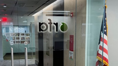 A view shows door to the offices of Radio Free Asia, as funding for RFA, which broadcasts in nine Asian languages, was terminated on Saturday, March 15, 2025. (REUTERS FILE)