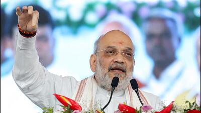 Union home minister Amit Shah at the golden jubilee celebrations of IFFCO's parent unit in Gandhinagar (Bhupendrapbjp-X) Union home minister Amit Shah at the golden jubilee celebrations of IFFCO's parent unit in Gandhinagar (Bhupendrapbjp-X)
