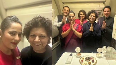 Chandrika Krishnamurthy Tandon appreciated the airline for their hospitality. (Facebook/@ChandrikaTandon) Chandrika Krishnamurthy Tandon appreciated the airline for their hospitality. (Facebook/@ChandrikaTandon)
