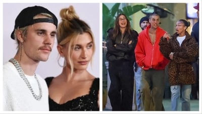 Justin Bieber and Hailey Bieber went out for an ice cream date at a Cold Stone Creamery in LA. Justin Bieber and Hailey Bieber went out for an ice cream date at a Cold Stone Creamery in LA.