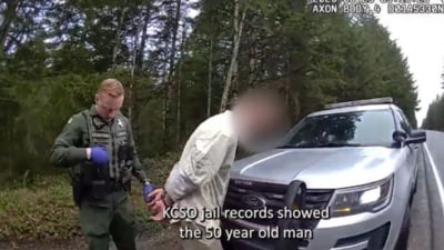 The department shared the arrest video. (X/@KitsapCoSheriff) The department shared the arrest video. (X/@KitsapCoSheriff)