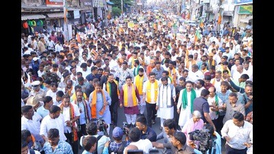 BJP launches protest march in Mysuru against govt’s policies