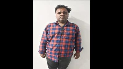 Banaskantha SP Akshay Raj Makwana said the labour contractor Harish Meghwani has been arrested. (Photo:Banaskantha Police) Banaskantha SP Akshay Raj Makwana said the labour contractor Harish Meghwani has been arrested. (Photo:Banaskantha Police)