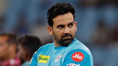 Lucknow Super Giants mentor Zaheer Khan during warm-up before a match. (REUTERS)