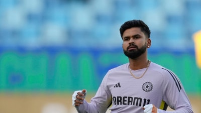 Shreyas Iyer recalled crying after the first net session got over during ICC Champions Trophy 2025 (AP) Shreyas Iyer recalled crying after the first net session got over during ICC Champions Trophy 2025 (AP)