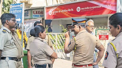 Mumbai, India - Feb. 14, 2025: Queues of people were seen outside Mumbai-based New India Co-operative Bank as worried customers want to withdraw their money after the Reserve Bank of India (RBI) on Thursday imposed several restrictions, including on the withdrawal of funds by depositors, amid supervisory concerns at Mulund in Mumbai, India, on Friday, February 14, 2025. (Photo by Satish Bate/ Hindustan Times) (Hindustan Times)