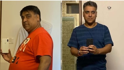 Ram Kapoor lost 55 kgs in one year. Ram Kapoor lost 55 kgs in one year.