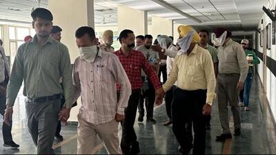 The accused Punjab Police personnel being produced in a special CBI court in Mohali on March 29. (HT Photo) The accused Punjab Police personnel being produced in a special CBI court in Mohali on March 29. (HT Photo)