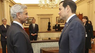 The phone conversation between Jaishankar and secretary of state Marco Marco Rubio (right) came about a week after a visit to India by US assistant trade representative Brendan Lynch for discussions on the bilateral trade agreement (Agencies)