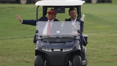 Trump Golfs, Fires Off Social Media Posts as Markets Convulse Trump Golfs, Fires Off Social Media Posts as Markets Convulse