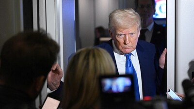 US President Donald Trump speaks to reporters while in flight on Air Force One, en route to Joint Base Andrews on April 6, 2025. (File/AFP) US President Donald Trump speaks to reporters while in flight on Air Force One, en route to Joint Base Andrews on April 6, 2025. (File/AFP)
