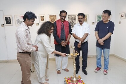 Printmaking and sculpture exhibition by students of the College of Arts and Crafts, underway at Kala Srot Printmaking and sculpture exhibition by students of the College of Arts and Crafts, underway at Kala Srot