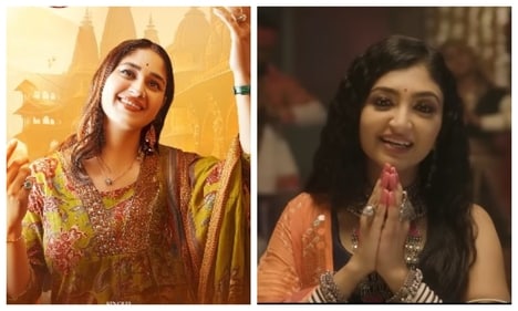 Pratibha Singh Baghel in Hain Sab Ram Ke; (right) Bhoomi Trivedi in Jagdambe Pratibha Singh Baghel in Hain Sab Ram Ke; (right) Bhoomi Trivedi in Jagdambe