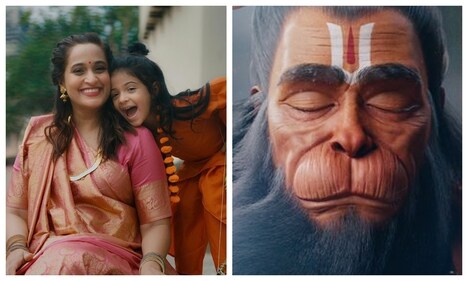 Shweta Pandit and her daughter Izana in a still from Shri Ramchandra Krupalu; (right) Shreya Ghoshal's Hanuman Chalisa Shweta Pandit and her daughter Izana in a still from Shri Ramchandra Krupalu; (right) Shreya Ghoshal's Hanuman Chalisa