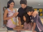 Allu Arjun celebrated his birthday with Sneha Reddy, Arha and Ayaan. Allu Arjun celebrated his birthday with Sneha Reddy, Arha and Ayaan.