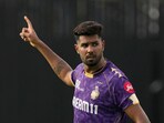 Kolkata Knight Riders' Harshit Rana celebrates the dismissal of Lucknow Super Giants' Aiden Markram Kolkata Knight Riders' Harshit Rana celebrates the dismissal of Lucknow Super Giants' Aiden Markram