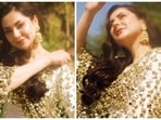 Hania Aamir's mirror-embellished dupatta is a show-stealer. Hania Aamir's mirror-embellished dupatta is a show-stealer.