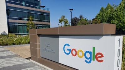 A sign is pictured outside a Google office near the company's headquarters in Mountain View, California, U.S., May 8, 2019. (REUTERS FILE)