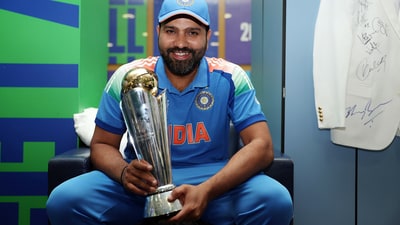 Rohit Sharma led India to title wins in last two ICC trophies (ICC- X) Rohit Sharma led India to title wins in last two ICC trophies (ICC- X)
