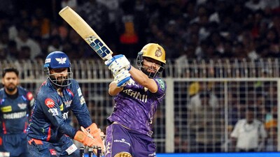Rinku Singh's blitz threatened to take the game away from Lucknow Super Giants. However, his 15-ball knock of 38 went in vain as LSG registered a victory by four runs. In the final three balls, Rinku Singh hit 14 balls. (ANI) Rinku Singh's blitz threatened to take the game away from Lucknow Super Giants. However, his 15-ball knock of 38 went in vain as LSG registered a victory by four runs. In the final three balls, Rinku Singh hit 14 balls. (ANI)