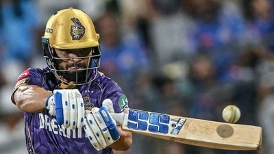 Kolkata Knight Riders' Rinku Singh plays a shot (AFP) Kolkata Knight Riders' Rinku Singh plays a shot (AFP)