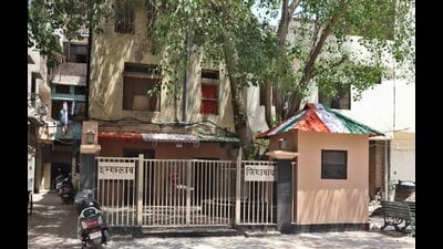Despite its national significance, the house remains tucked away between private structures, with no clear entry path. (HT File) Despite its national significance, the house remains tucked away between private structures, with no clear entry path. (HT File)