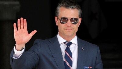 US Secretary of Defense Pete Hegseth waves on arrival at the Las Garzas presidential palace in Panama City on April 8, 2025. (AFP) US Secretary of Defense Pete Hegseth waves on arrival at the Las Garzas presidential palace in Panama City on April 8, 2025. (AFP)