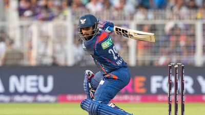 Nicholas Pooran remained unbeaten on 87 runs. The left-hander is now the holder of the Orange Cap. The left-hander's onslaught helped LSG post 238/3 in the allotted twenty overs. (PTI) Nicholas Pooran remained unbeaten on 87 runs. The left-hander is now the holder of the Orange Cap. The left-hander's onslaught helped LSG post 238/3 in the allotted twenty overs. (PTI)