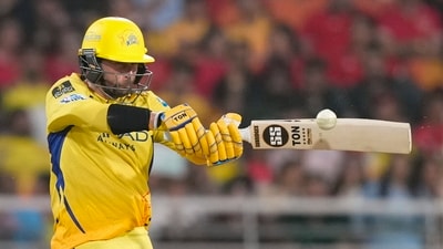 Ruturaj Gaikwad explains why Devon Conway was retired out. (PTI) Ruturaj Gaikwad explains why Devon Conway was retired out. (PTI)