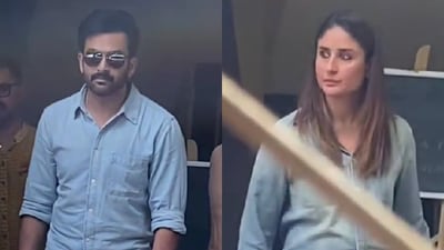 Prithviraj Sukumara and Kareena Kapoor spotted together in Mumbai. Prithviraj Sukumara and Kareena Kapoor spotted together in Mumbai.